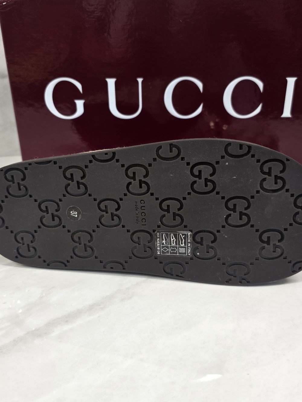 Gucci Beige Brown GG Canvas Horsebit Mules - Picture 7 of 9